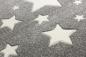 Preview: Teppich, Sterne silbergrau, 120x180 cm