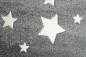 Preview: Teppich, Sterne silbergrau, rund ,