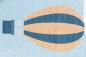 Preview: Teppich, Luftballons, hellblau/multi, print, 100x160 cm