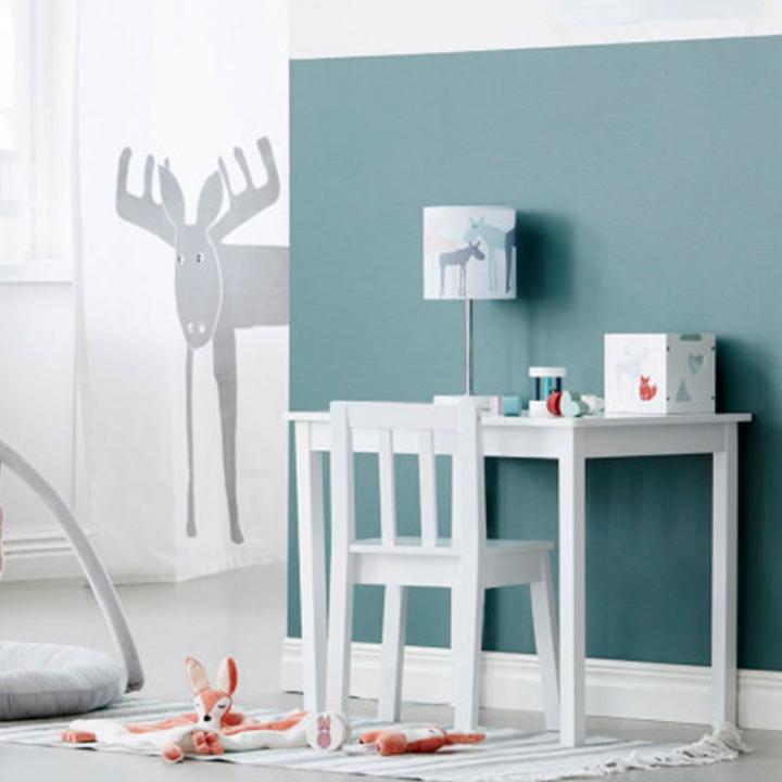 Tischlampe Blau mit schönem Elch Motiv 33 cm