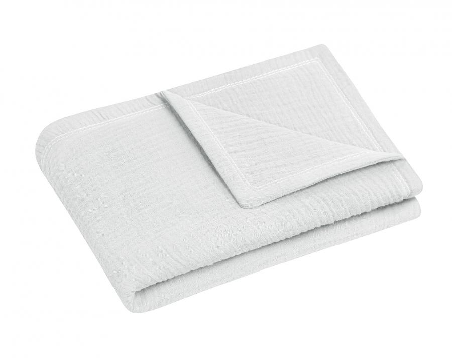 Kuscheldecke aus Baumwollmusselin (Grau)
