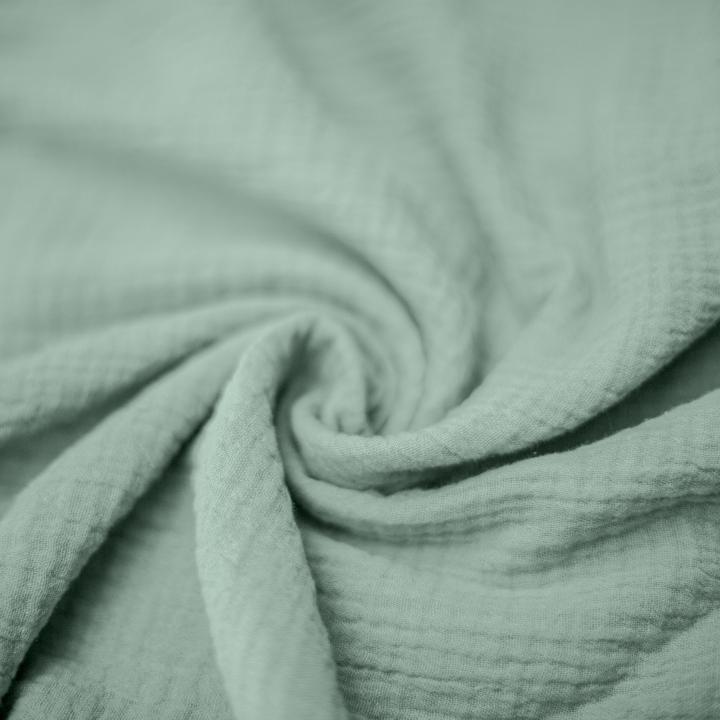 Kuscheldecke aus Baumwollmusselin (Grün)