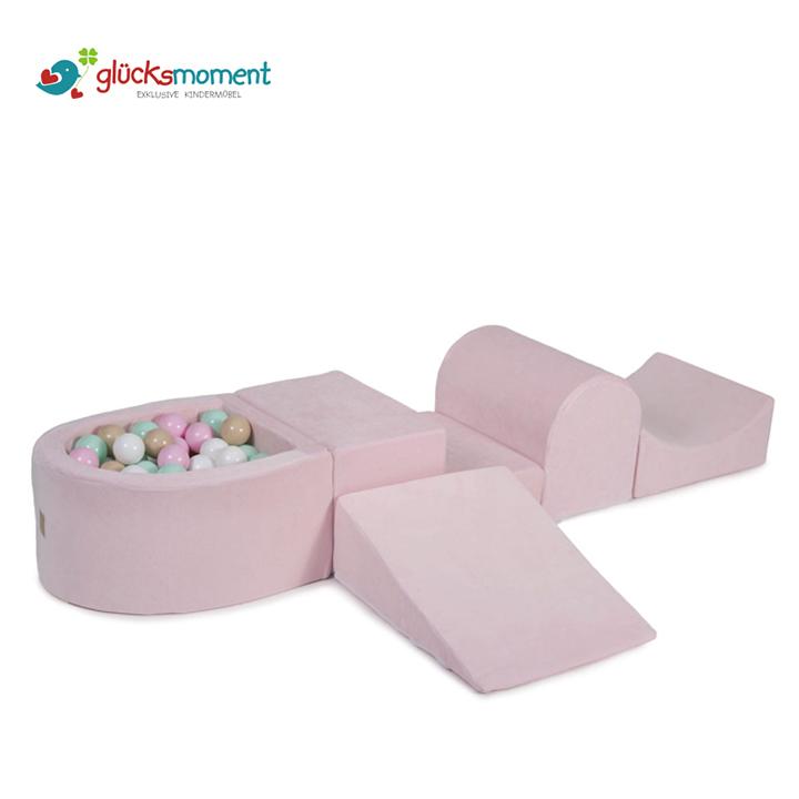 Schaumspielset mit Mini-Bällebad (Beige, Minze, Weiß, Pastel Pink)