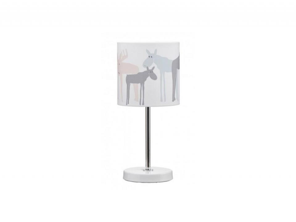 Tischlampe Blau mit schönem Elch Motiv 33 cm