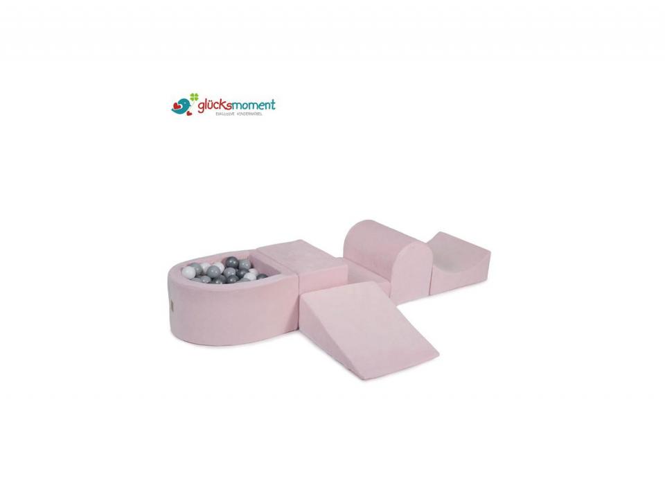 Schaumspielset mit Mini-Bällebad (Grau, Weiß, Silber)