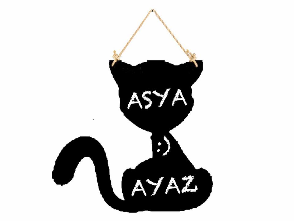 KLEINE SCHREIBTAFEL Katze