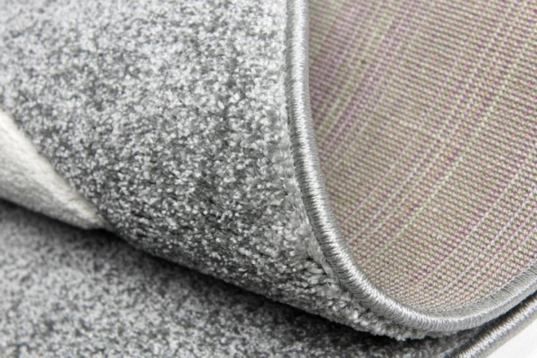 Teppich, Sterne silbergrau, rund ,
