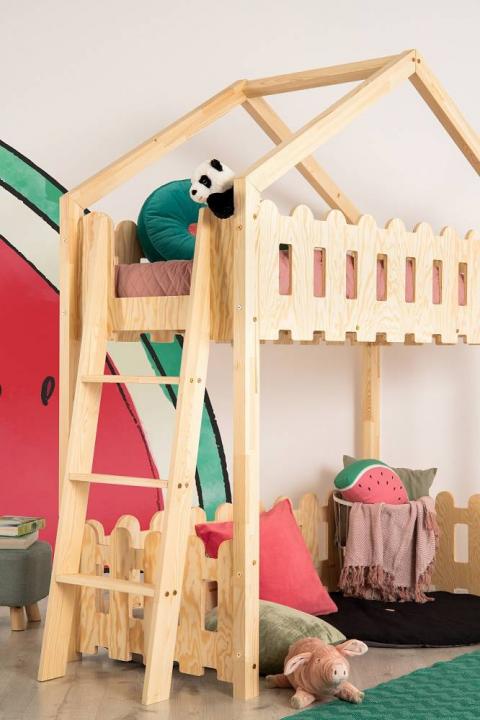 Lana - D21 Hochbett nach maß 205 cm hoch Grau