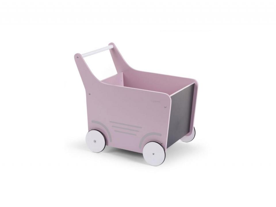 LAUFLERNWAGEN AUS HOLZ ROSA