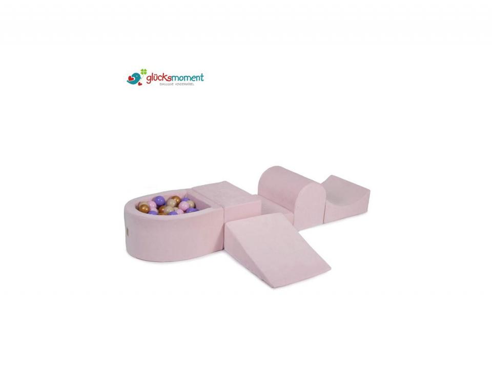 Schaumspielset mit Mini-Bällebad (Beige, Lila, Pastel Pink, Gold)
