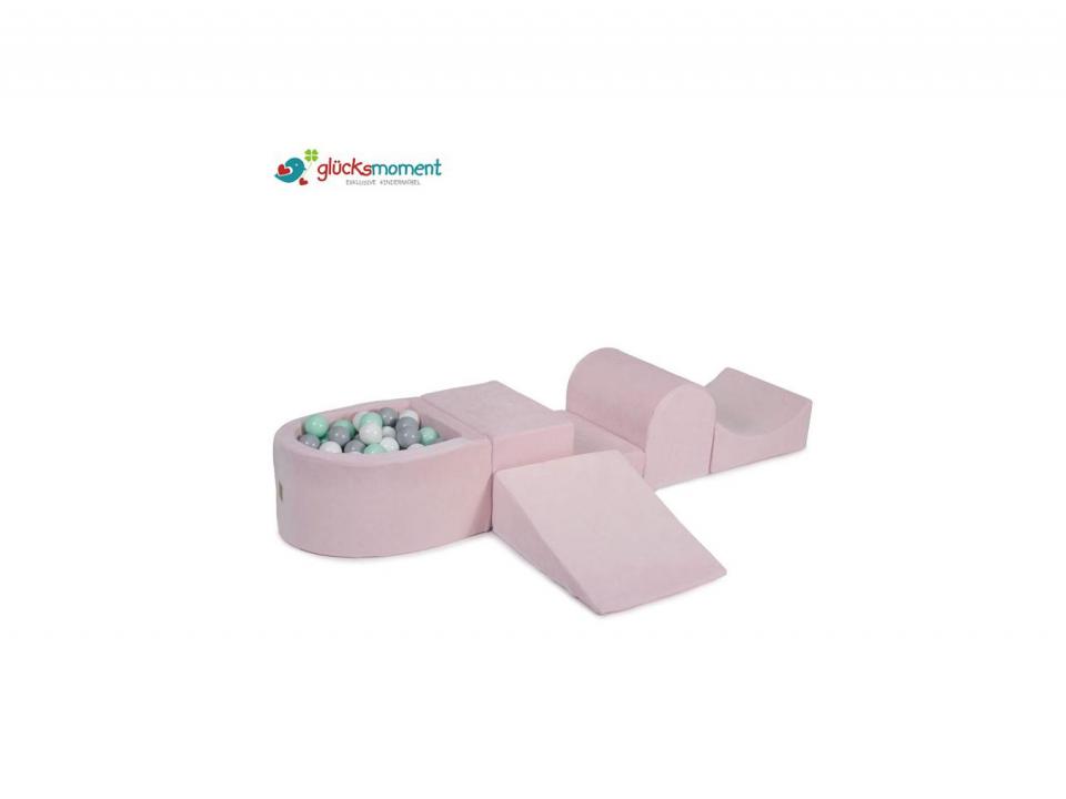 Schaumspielset mit Mini-Bällebad (Grau, Weiß, Minze)